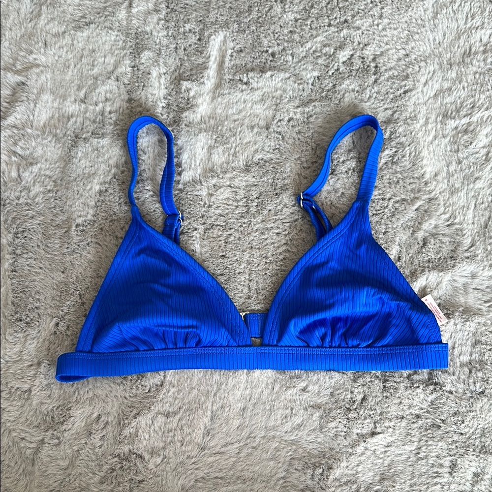 Vibrant Blue Triangle Bikini Top